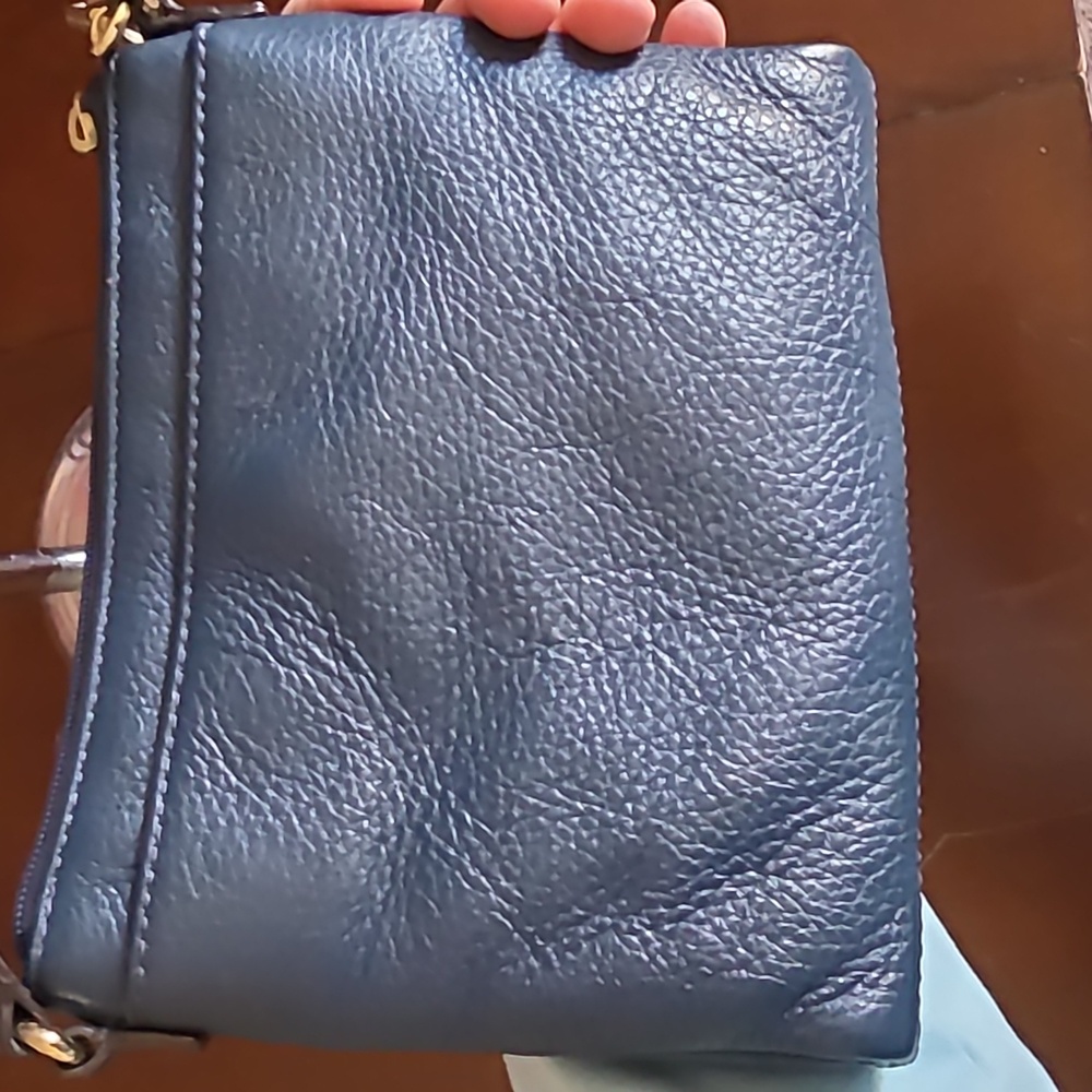 Michael Kors Dark Blue and Gold Crossbody Bag - Picture 6 of 8